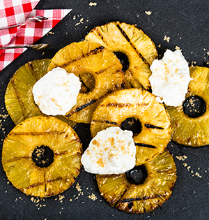Grilled Pineapple with Astro Balkan Yogurt