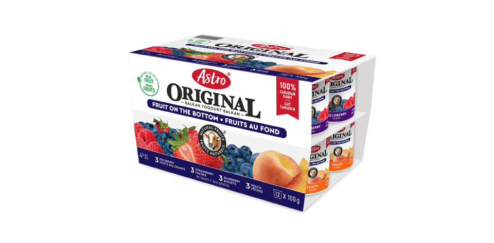 Astro® Original Balkan Fruit on the Bottom Peach / Strawberry / Blueberry / Fieldberry 12 x 100 g