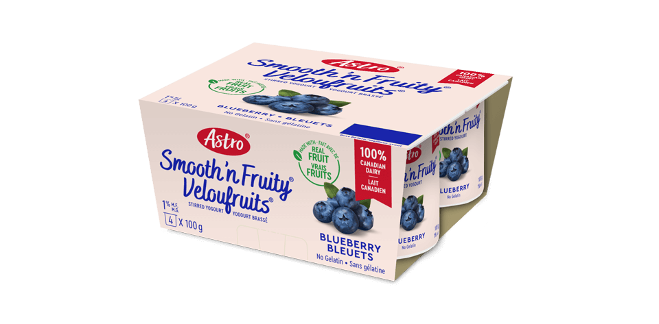 Astro® Smooth ’n Fruity® Blueberry 4 x 100 g