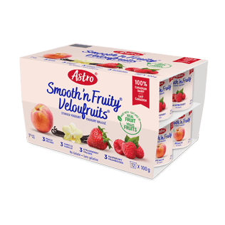 Astro® Smooth ’n Fruity® Vanilla / Raspberry / Peach / Strawberry 12 x 100 g