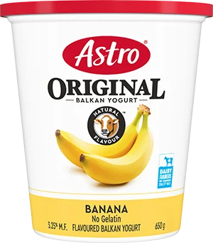 Astro Banana Yogurt tub