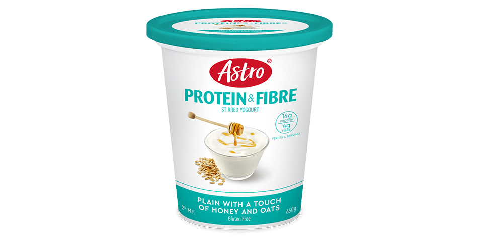 Astro® Protein & Fibre Plain with a Touch of Honey and Oats