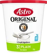 Astro Plain 3% Yogurt tub